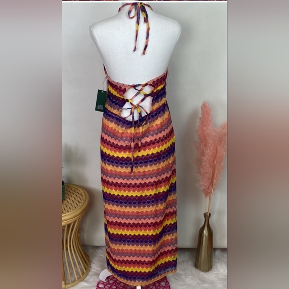 💜💛Multicolor Crochet Midi Dress - Picture 3 of 10